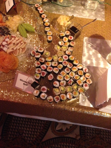 Yes, they had sushi in the shape of guitars